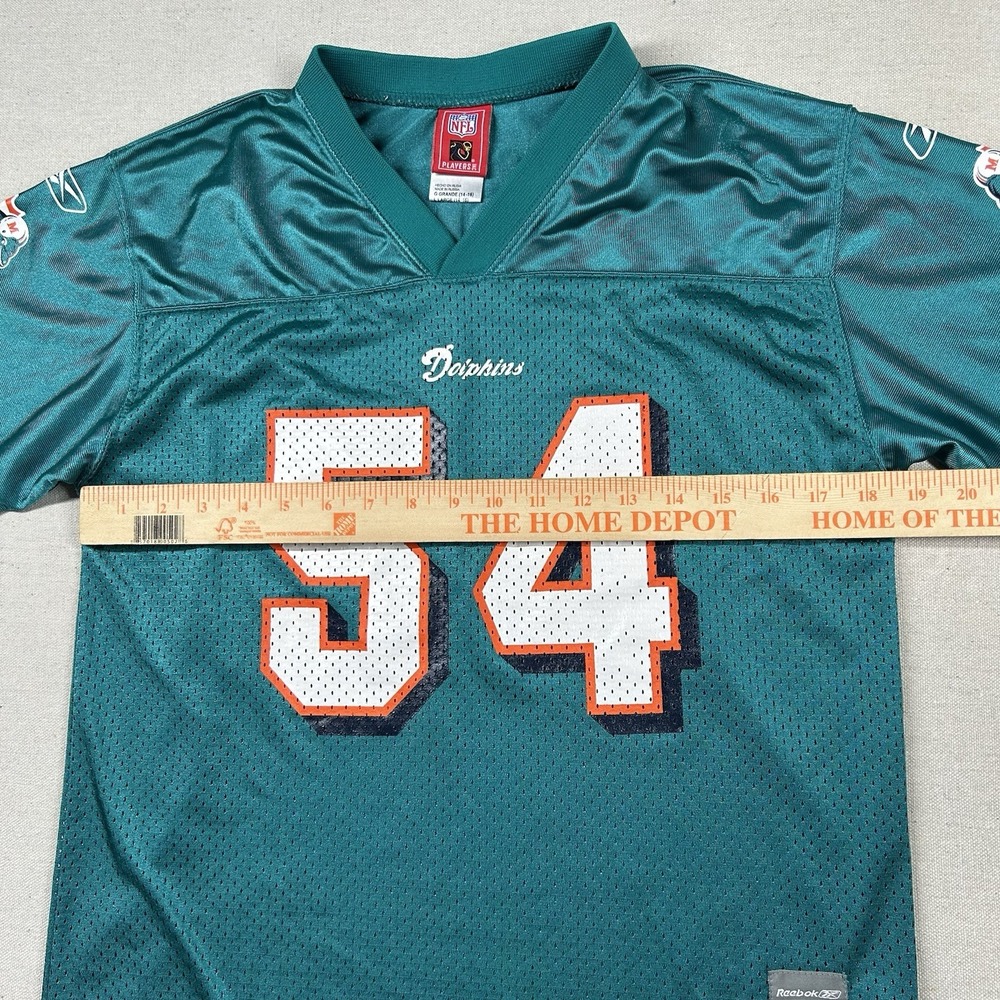Vintage Reebok Zach Thomas Jersey Youth L (Womens S) Miami Dolphins NFL Football - Picture 8 of 10